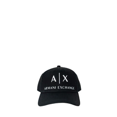 Черна памучна шапка Armani Exchange 