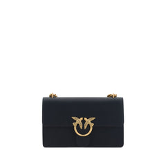 Чанта за през рамо Bos Taurus от черна телешка кожа PINKO