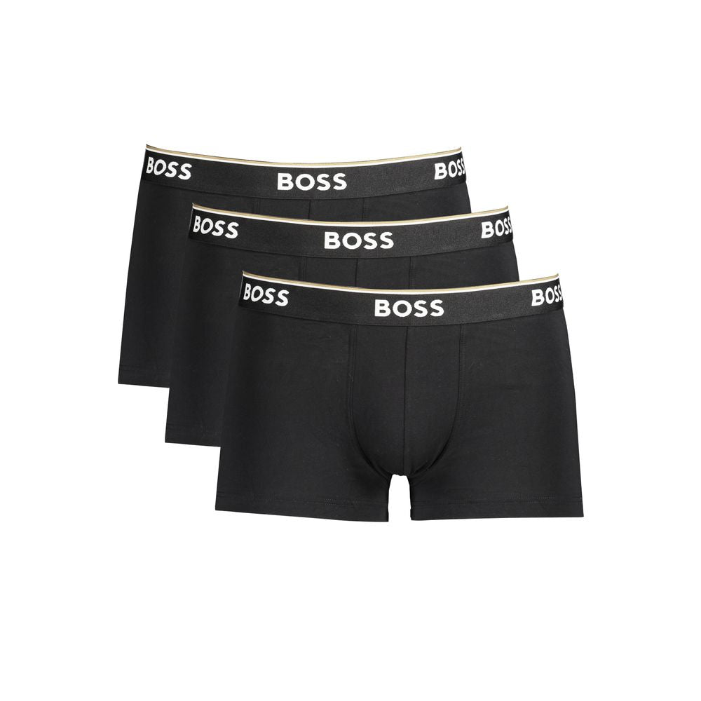 Комплект мъжки боксерки Hugo Boss Black Cotton
