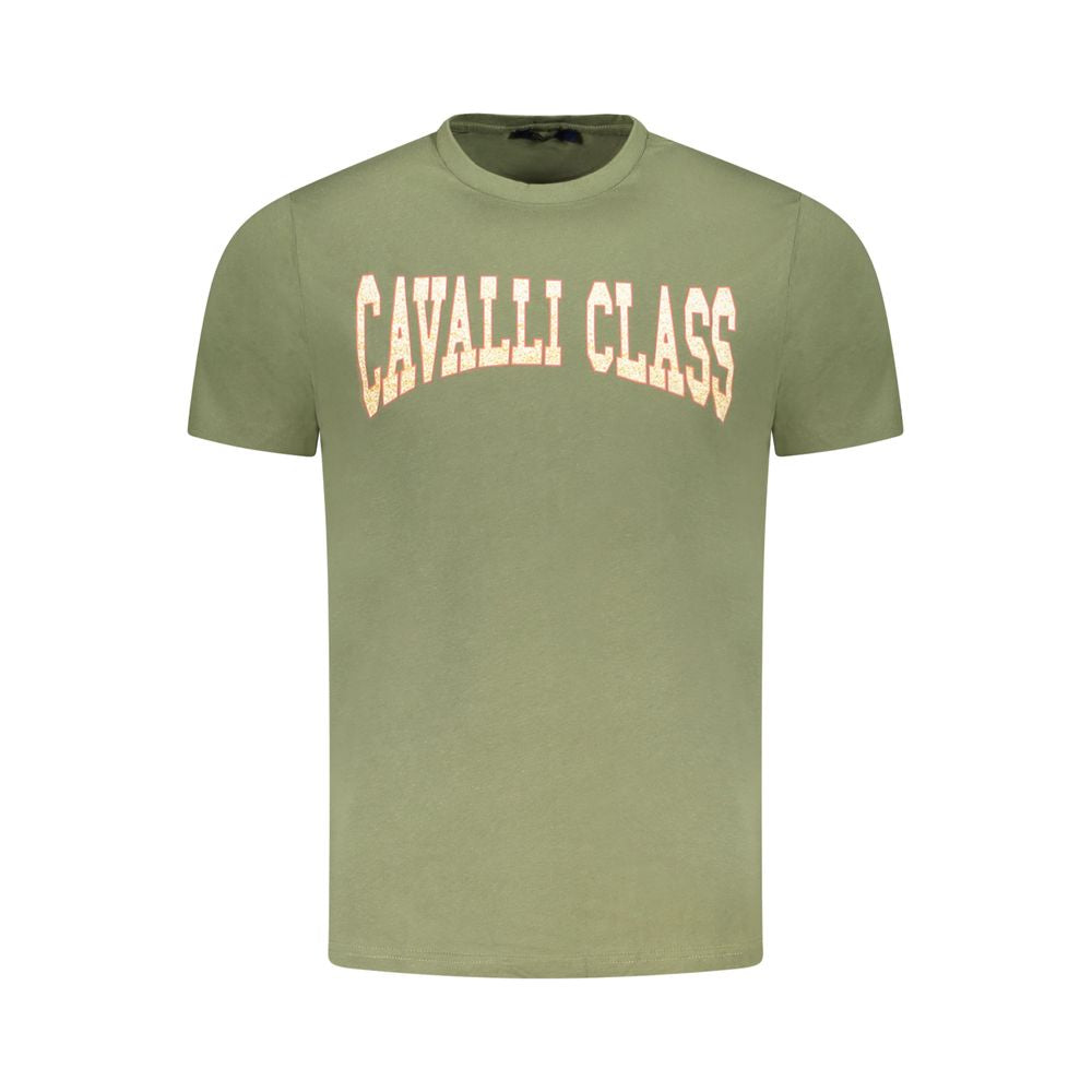 Мъжка тениска Cavalli Class Green Pamuk