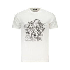 Cavalli Class White Cotton Men T-Shirt