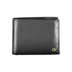 Черен кожен портфейл Calvin Klein