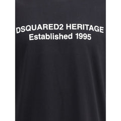 Черна памучна тениска Dsquared²