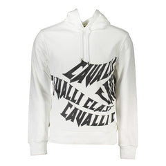 Cavalli Class White Cotton Men Sweater