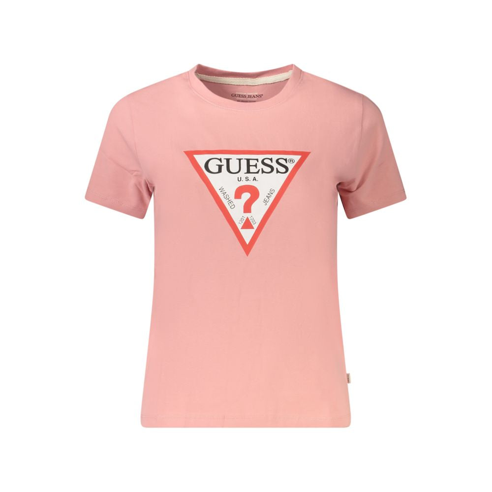 Дамска тениска Guess Jeans Pink Cotton
