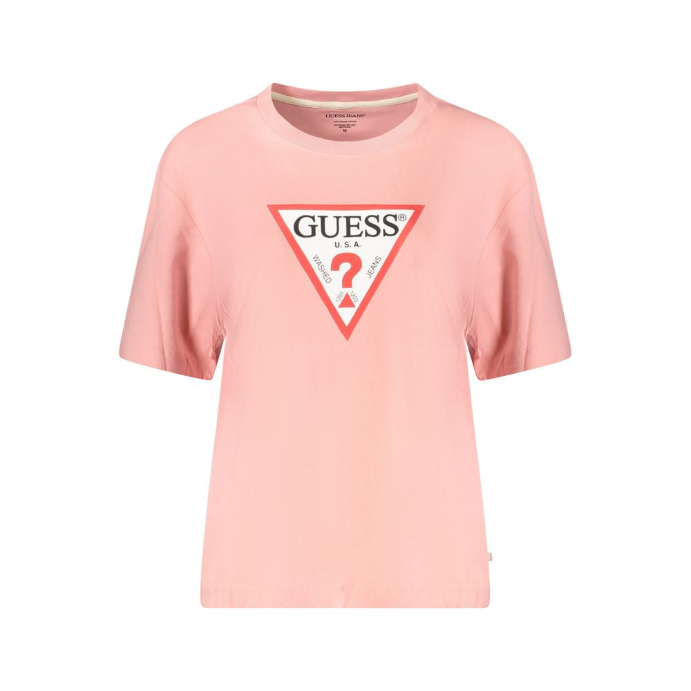Дамска тениска Guess Jeans Pink Cotton