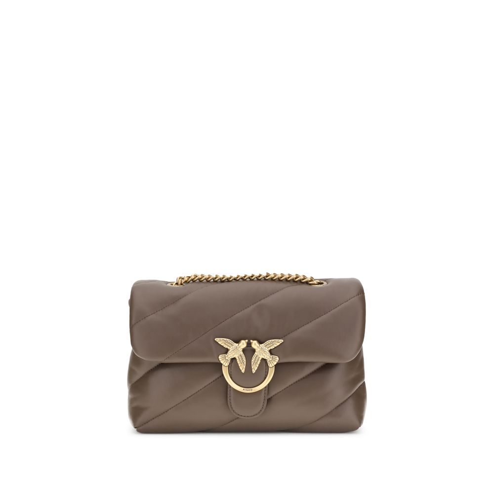 Чанта за през рамо Bos Taurus от кафява телешка кожа PINKO