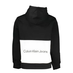 Calvin Klein черен полиестерен мъжки пуловер с качулка