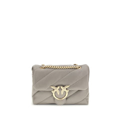 Чанта за през рамо Bos Taurus от сива телешка кожа PINKO