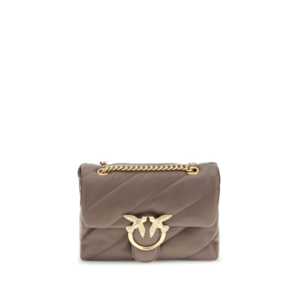 Чанта за през рамо Bos Taurus от кафява телешка кожа PINKO