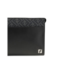 Черна кожена чанта Fendi 