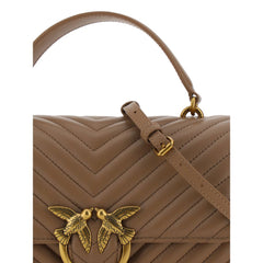 Портфейл PINKO от кафява телешка кожа Bos Taurus