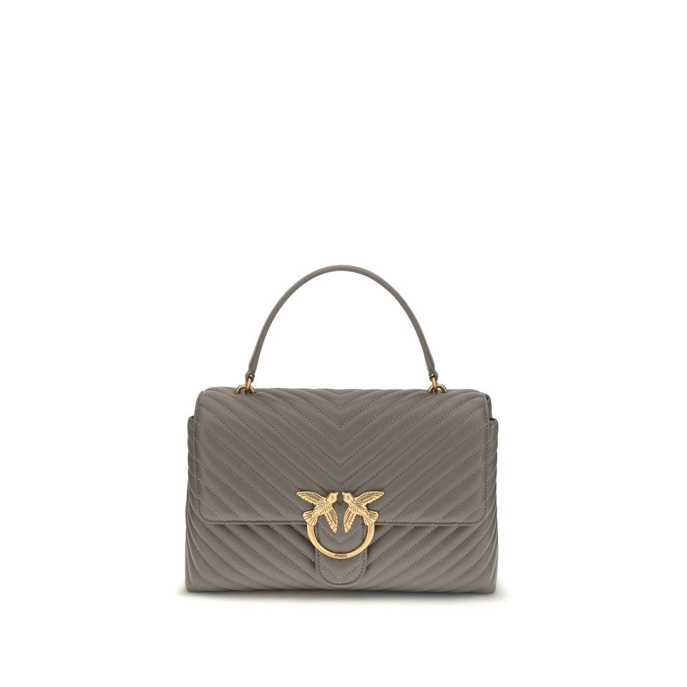 Чанта от сива телешка кожа PINKO Bos Taurus