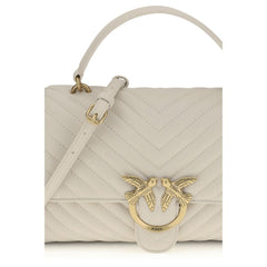 Портфейл PINKO Bos Taurus от кремава телешка кожа