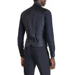 Синя полиестерна жилетка на Антони Морато