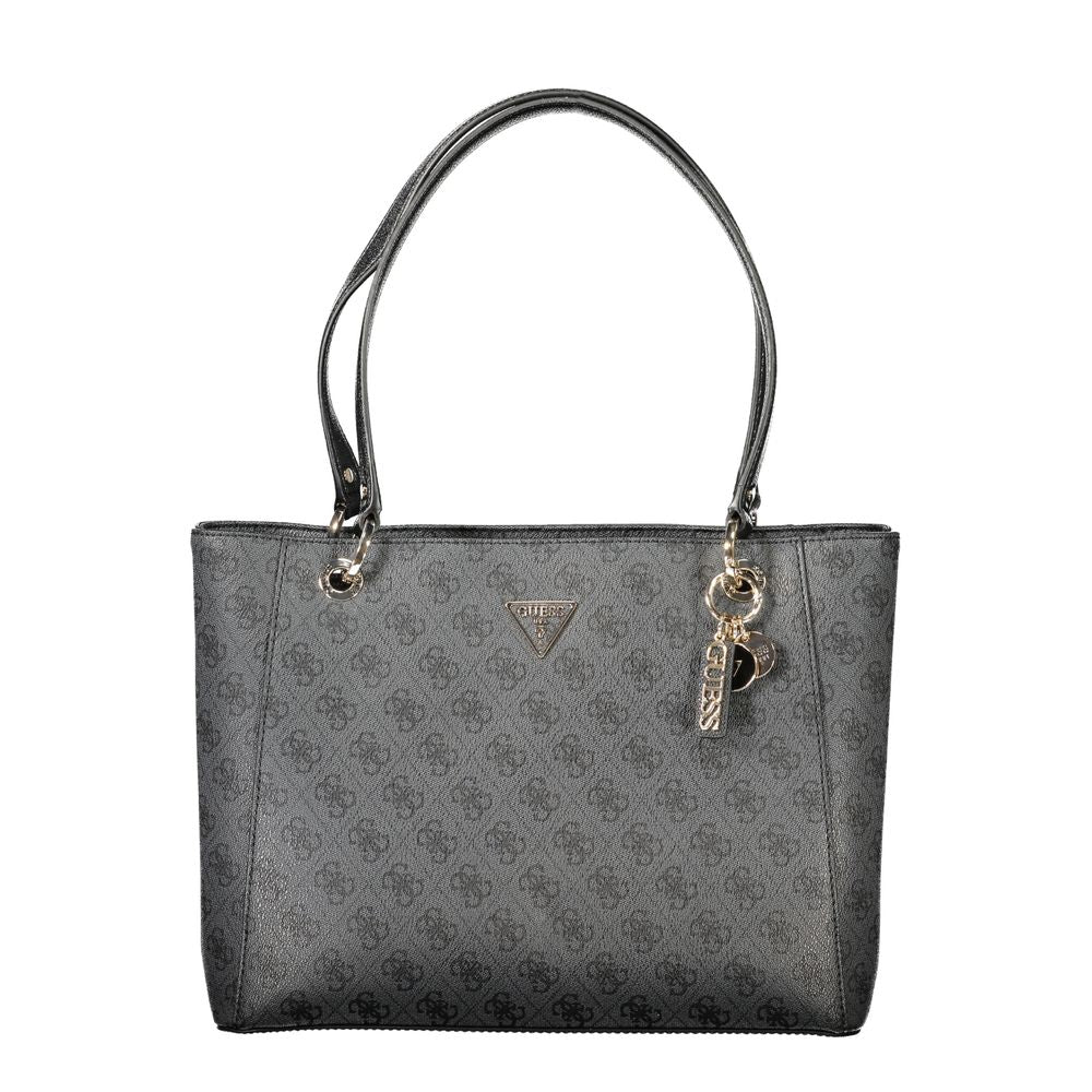 Дамска чанта Guess Jeans от черен полиетилен