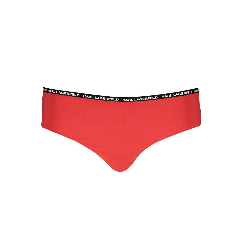 Karl Lagerfeld Red Elastane Swimwear