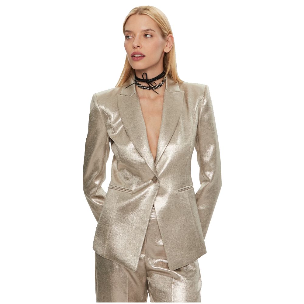 Жълт полиестерен блейзър Patrizia Pepe