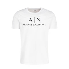 Бяло памучно тениска Armani Exchange