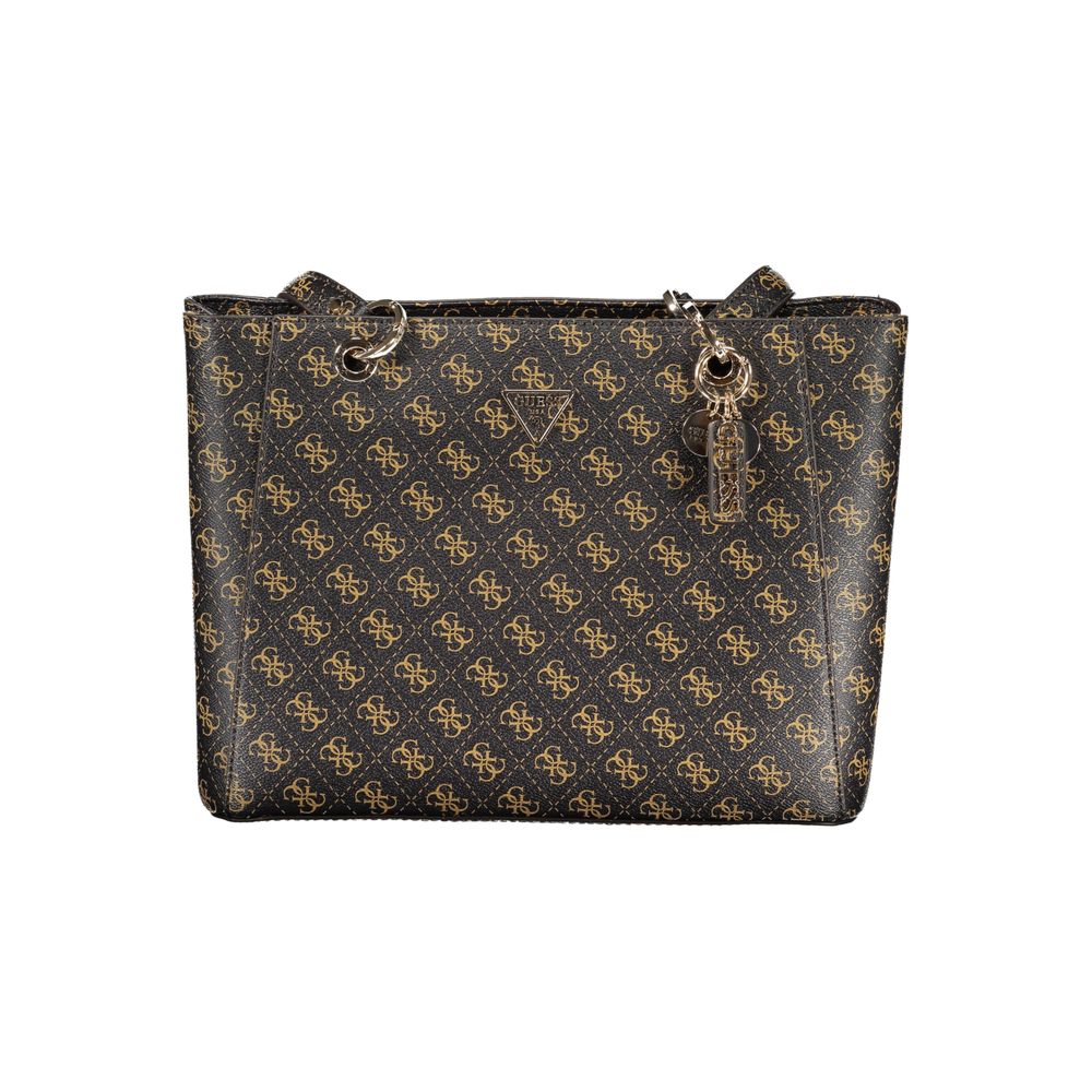 Кафява полиетиленова чанта Guess Jeans