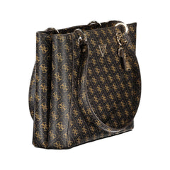 Кафява полиетиленова чанта Guess Jeans