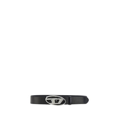 Diesel Black Calf Leather Bos Taurus Regular Belt