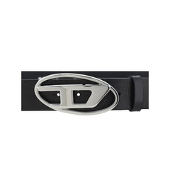 Diesel Black Calf Leather Bos Taurus Regular Belt