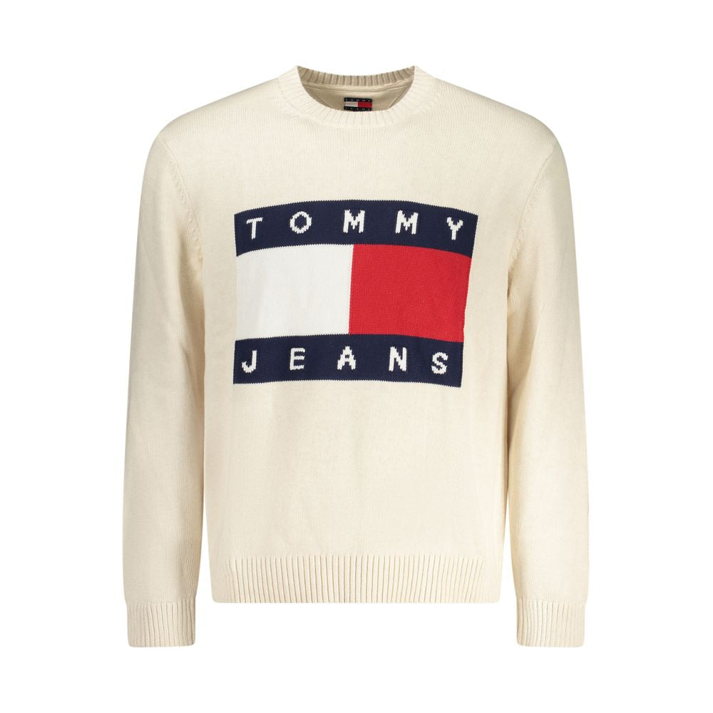 Мъжки пуловер Tommy Hilfiger бежов памучен