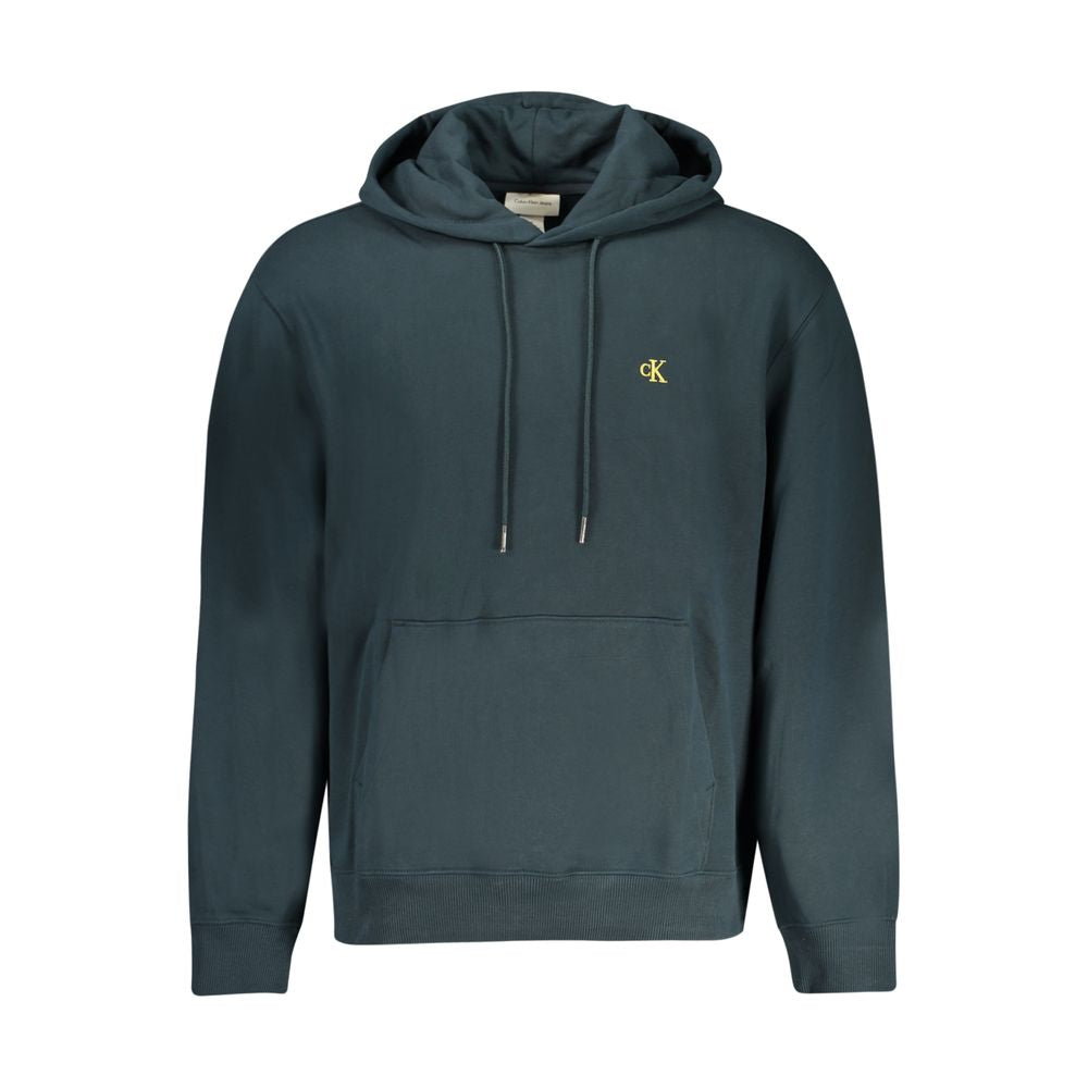 Син памучен суитшърт Calvin Klein