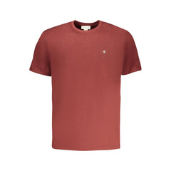 Кафява памучна тениска Calvin Klein