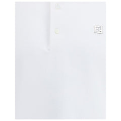 Бяла памучна поло риза Fendi 