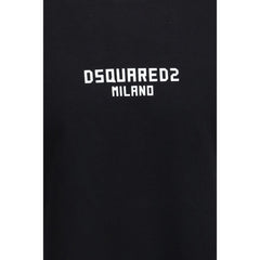 Черна памучна тениска Dsquared² 