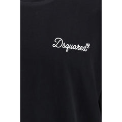 Черна памучна тениска Dsquared² 