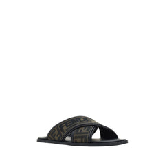 Черни гумени сандали Fendi 