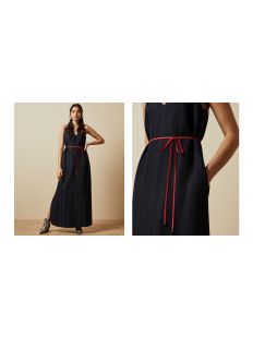 Relaxed Maxi Dress with Colour Strap