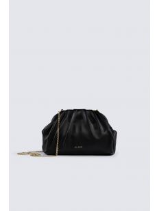 GATHERED LEATHER CLUTCH BAG