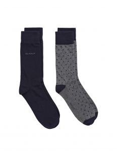 Solid And Dot Socks 2 Pack