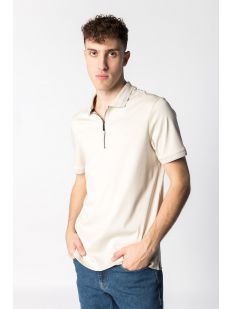 Smooth Cotton Zip Polo Shirt