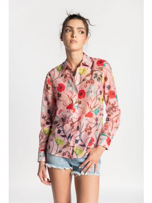 Reg Wild Floral Cot Silk Shirt