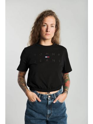 Crop Drawcord Tonal 3 T-Shirt