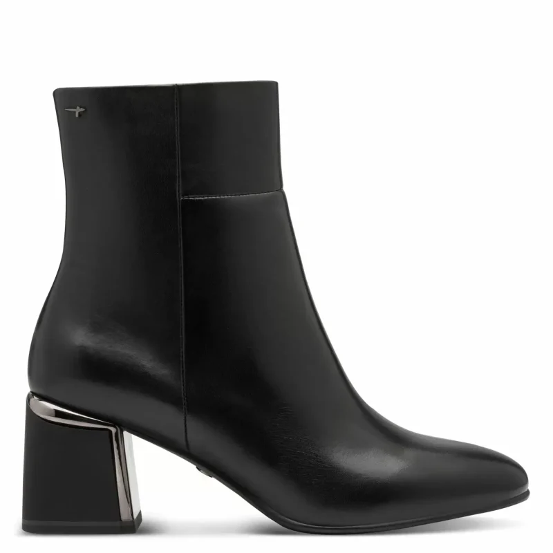 Дамски Боти На Ток TAMARIS – 1-25341-45-003 BLACK LEATHER