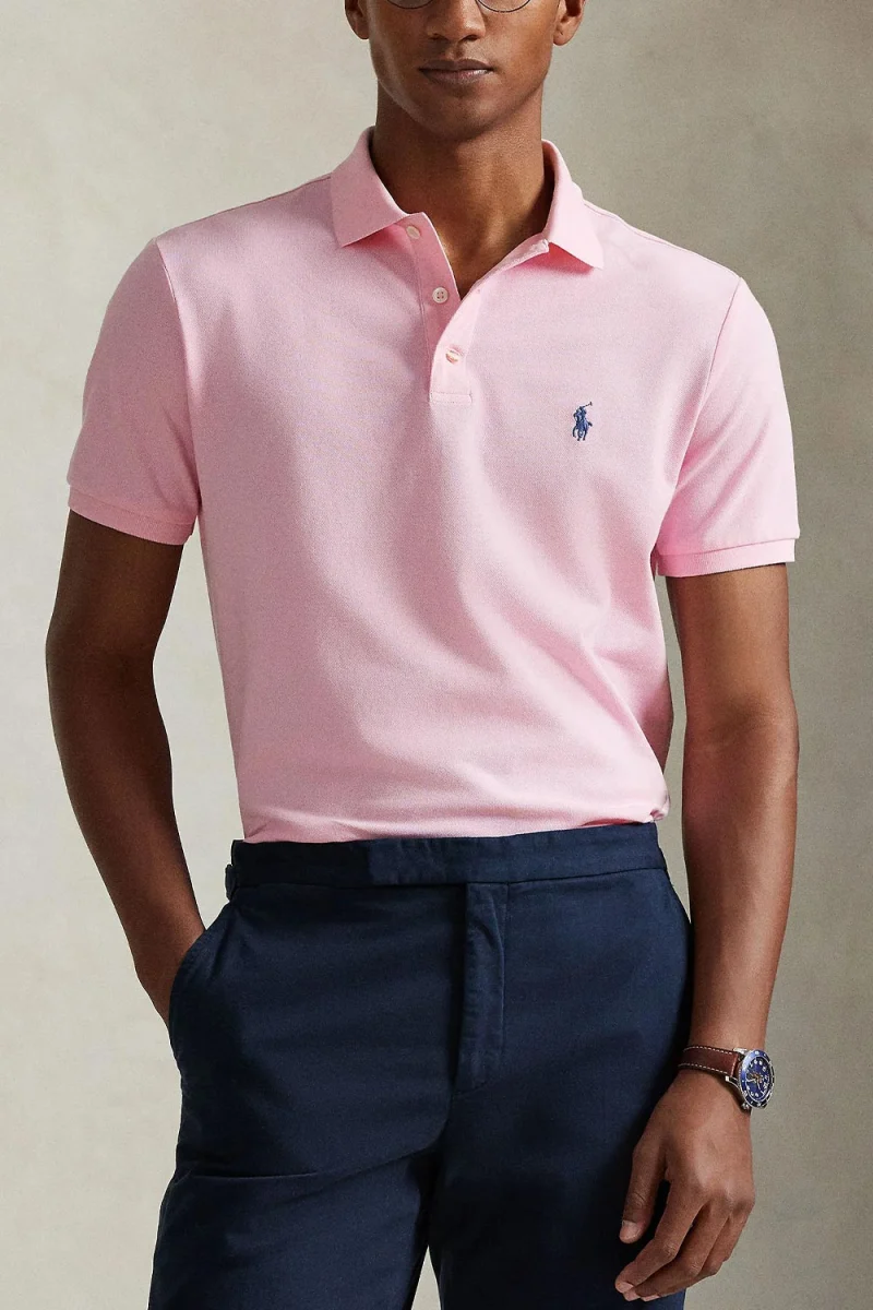 Polo Stretch Mesh-Ssl-Psh 710941439502 650 pink — снимка 2