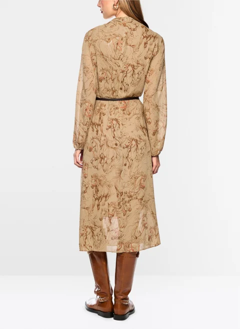 Миди рокля с принт Marc Cain Collections — снимка 10