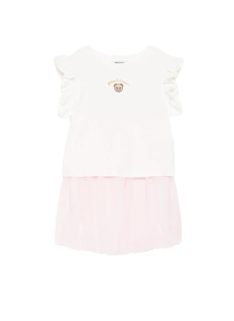 Комплект с лого бродерия Moschino Kids