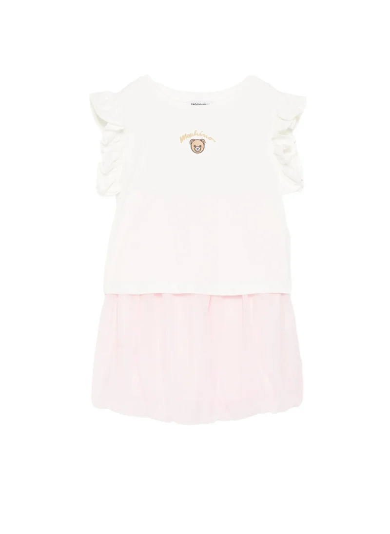Комплект с лого бродерия Moschino Kids