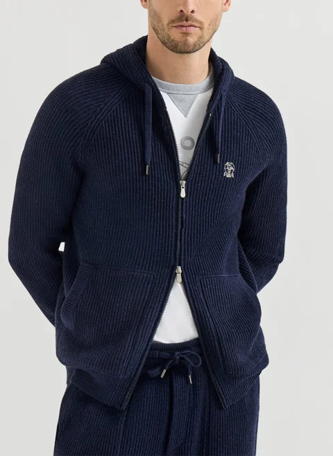 Суитшърт от кашмир 'English rib' Brunello Cucinelli