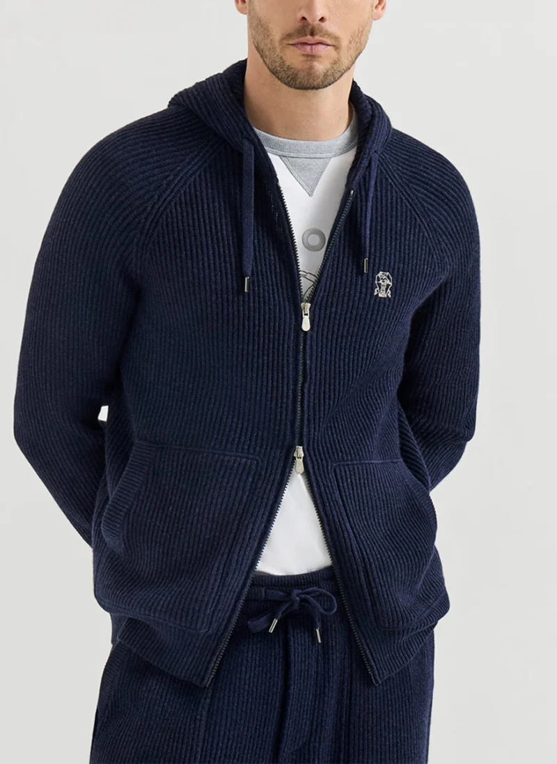 Суитшърт от кашмир 'English rib' Brunello Cucinelli
