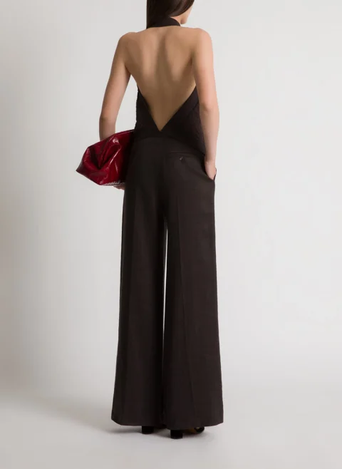 Панталон от лен Alberta Ferretti — снимка 3