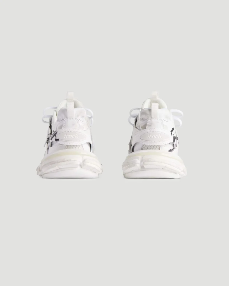 Track Signature Sneaker in White and Black — снимка 4