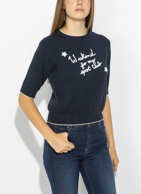 Пуловер с бродерия Weekend Max Mara Wkdfiacre — снимка 8